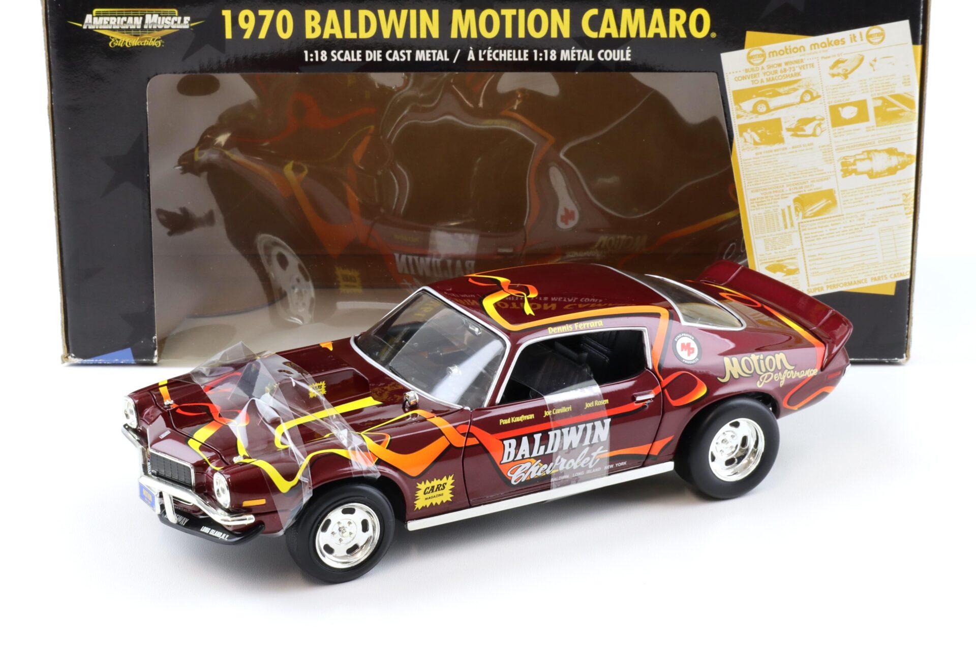 1:18 ERTL 1970 Chevrolet Baldwin Motion Camaro dark red 33379