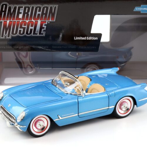 1:18 Auto World 1954 Chevrolet Corvette Convertible Pennant blue metallic