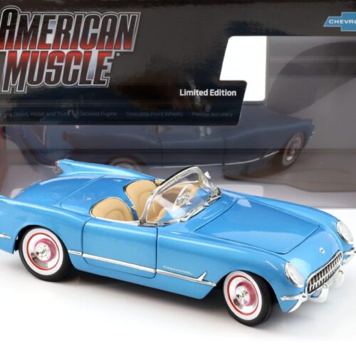 1:18 Auto World 1954 Chevrolet Corvette Convertible Pennant blue metallic