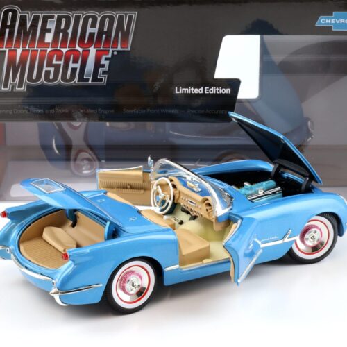 1:18 Auto World 1954 Chevrolet Corvette Convertible Pennant blue metallic