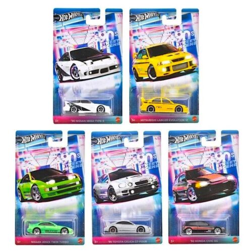 1:64 Hot Wheels 2024 90´s Street Scene Pack 5 pcs. JDY83-979A Mitsubishi, Nissan