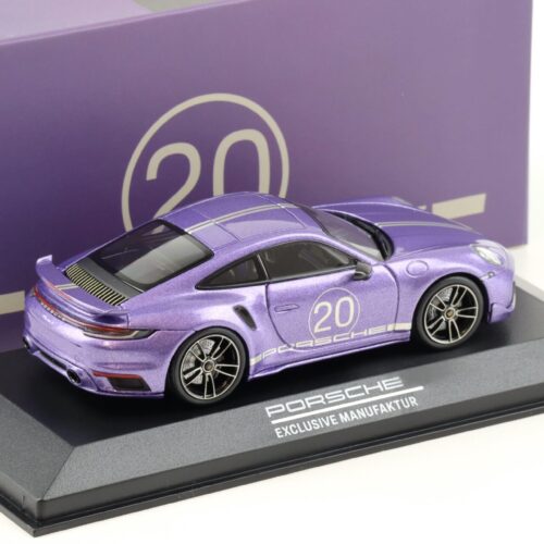 1:43 Minichamps Porsche 911 (992) Turbo S China 20th Anniversary violet blue WAP DEALER