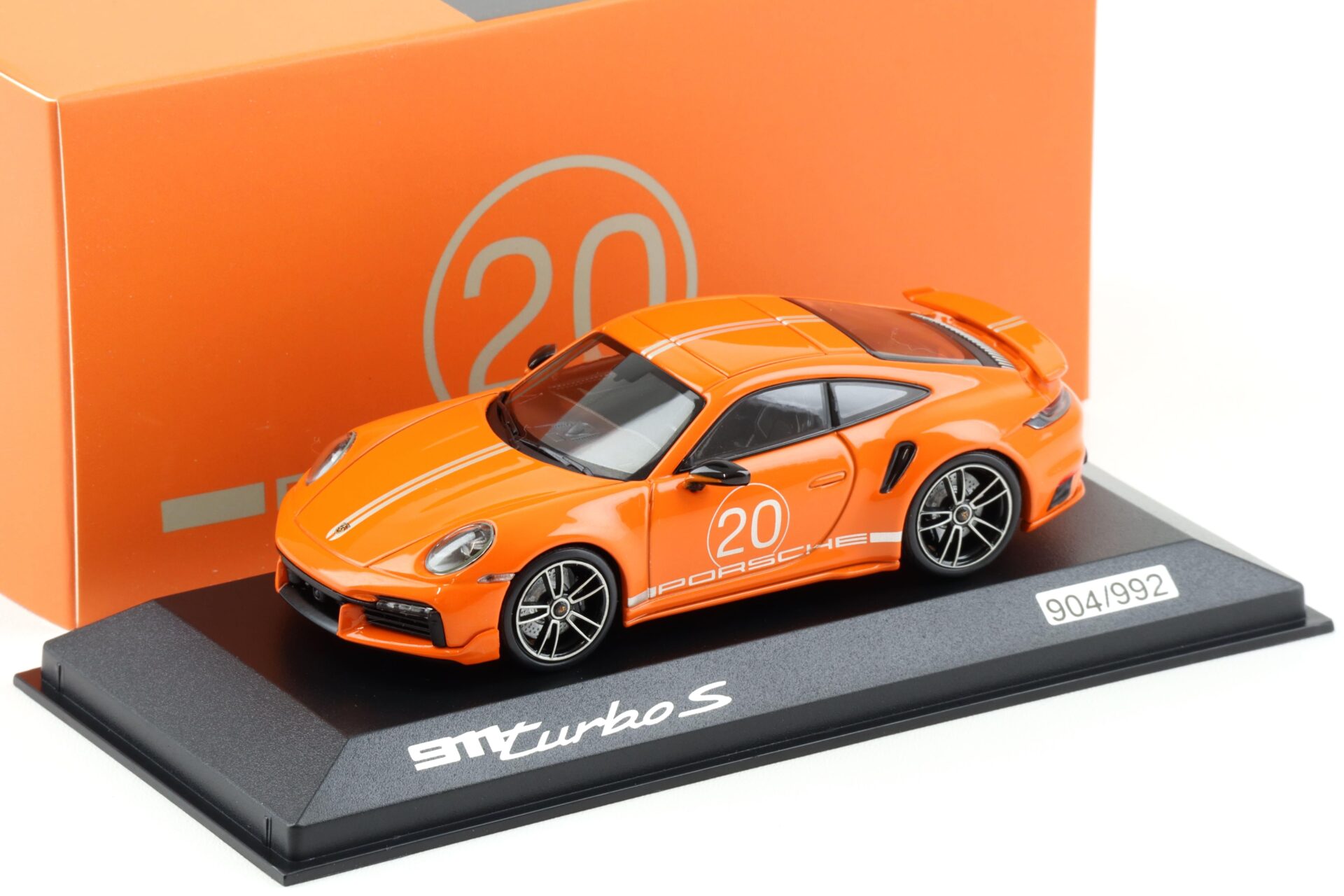 1:43 Minichamps Porsche 911 (992) Turbo S China 20th Anniversary Gulf orange WAP DEALER