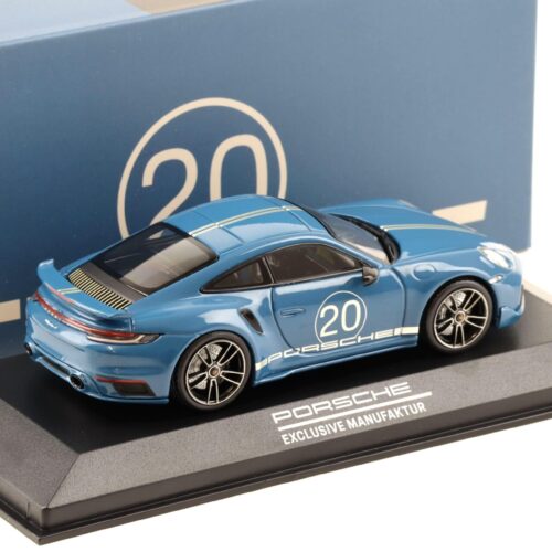 1:43 Minichamps Porsche 911 (992) Turbo S China 20th Anniversary Oslo blue WAP DEALER