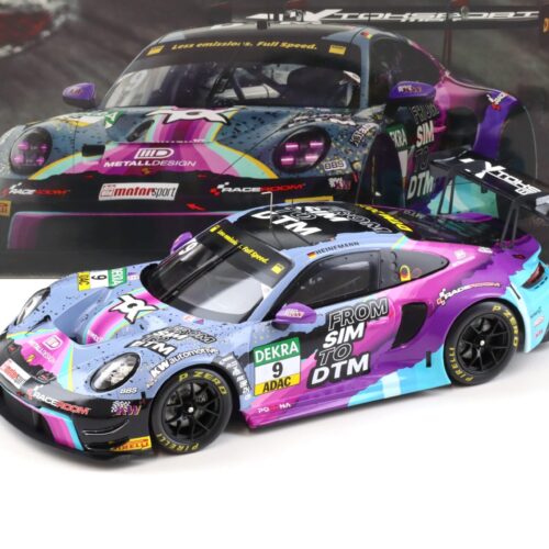 1:18 IXO Porsche 911 992 GT3 R #9 DTM 2023 Tim Heinemann From Sim to DTM