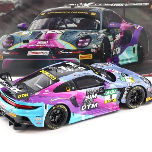 1:18 IXO Porsche 911 992 GT3 R #9 DTM 2023 Tim Heinemann From Sim to DTM