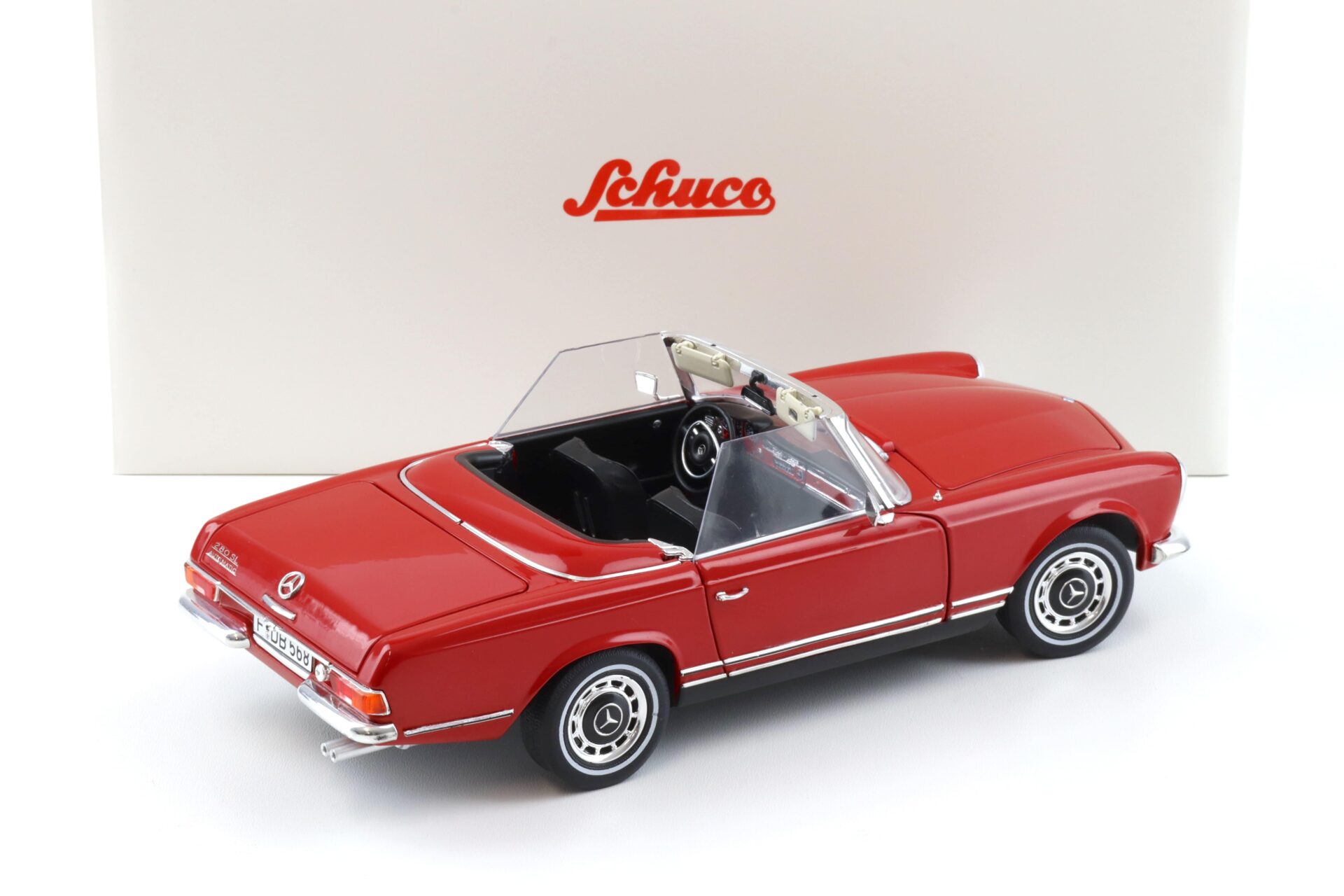 1:18 Schuco Mercedes 280 SL Pagode W113 with Hardtop red/ black