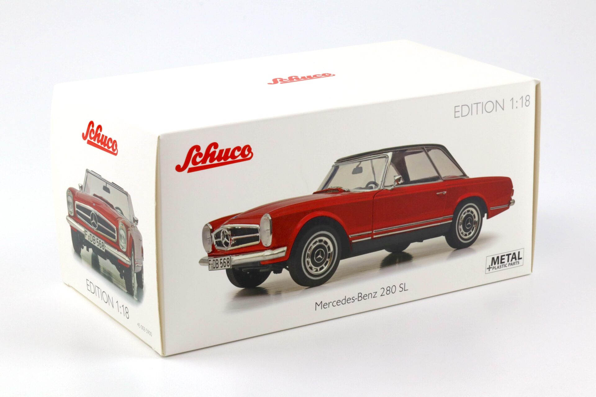 1:18 Schuco Mercedes 280 SL Pagode W113 with Hardtop red/ black