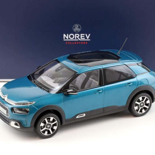 1:18 Norev Citroen C4 Cactus 2018 Emeraude blue & white deco