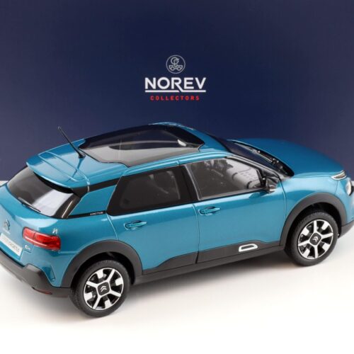 1:18 Norev Citroen C4 Cactus 2018 Emeraude blue & white deco