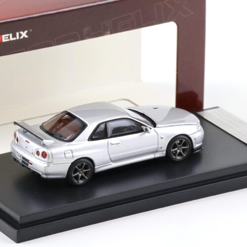 1:64 Motorhelix Nissan Skyline GT-R R34 V Spec II Sparkling silver M63406