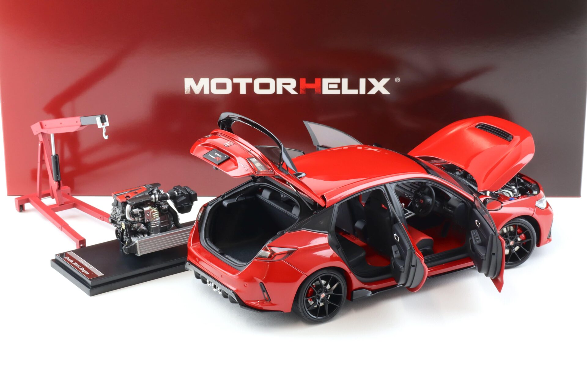 1:18 Motorhelix Honda Civic Type R (FL5) Rallye red 2022 M85304