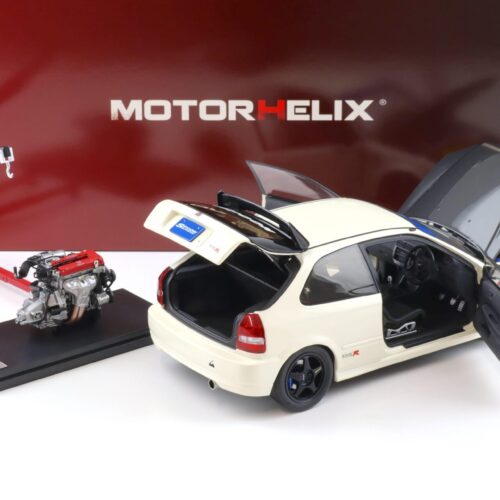 1:18 Motorhelix Honda Civic Type R (EK9) SPOON Championship white + engine M85015