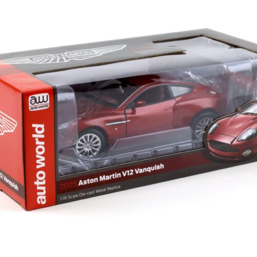 1:18 Auto World 2005 Aston Martin V12 Vanquish Coupe toro red mica metallic