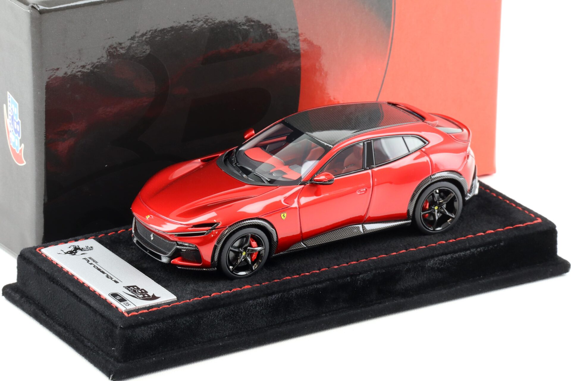 1:43 BBR Ferrari Purosangue 2023 F1 2007 red gloss Carbon roof - Limited 35 pcs.