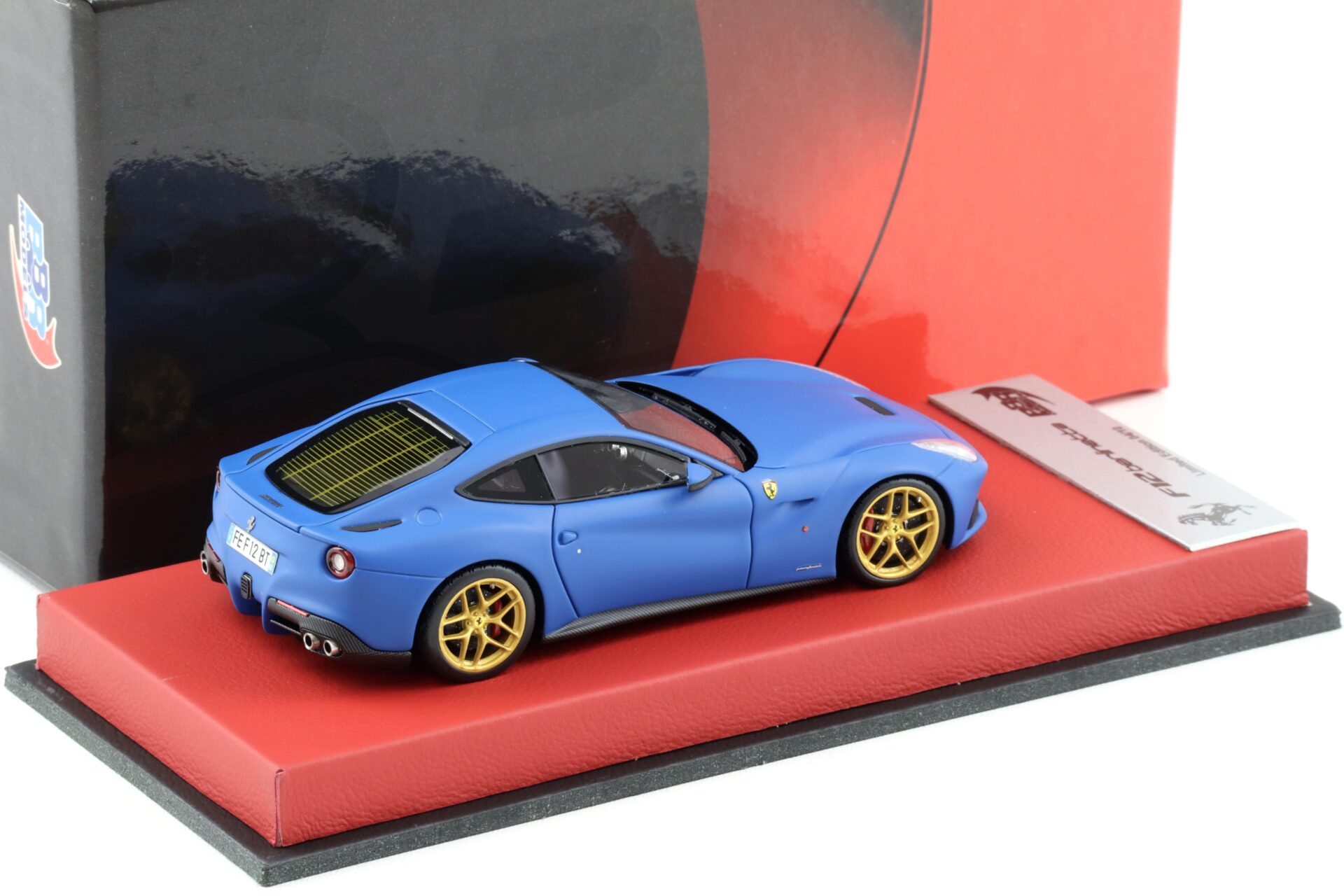 1:43 BBR Ferrari F12 Berlinetta Azzurro Dino blue matt - Limited 10 pcs.