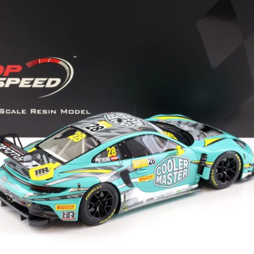 1:18 Top Speed Porsche 911 992 GT3 R #28 FIA GT 2023 World Cup HubAuto Racing
