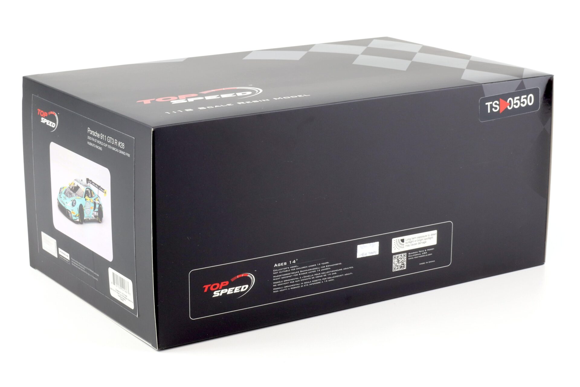 1:18 Top Speed Porsche 911 992 GT3 R #28 FIA GT 2023 World Cup HubAuto Racing