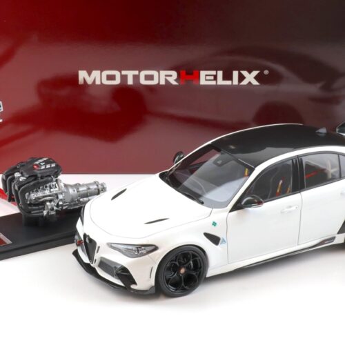 1:18 Motorhelix Alfa Romeo Giulia GTAm Bianco Trofed white + engine Die-Cast M89006