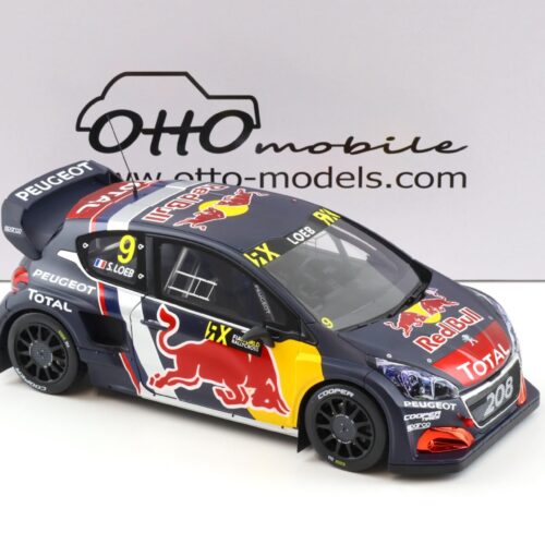 1:18 OTTO mobile OT455 Peugeot 208 WRX Belgium GP 2018 S.Loeb #9 Red Bull
