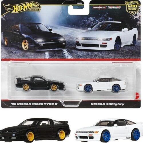 1:64 Hot Wheels 2025 Premium 2-Pack Nissan 180SX Type X + Nissan SilEighty 979Q