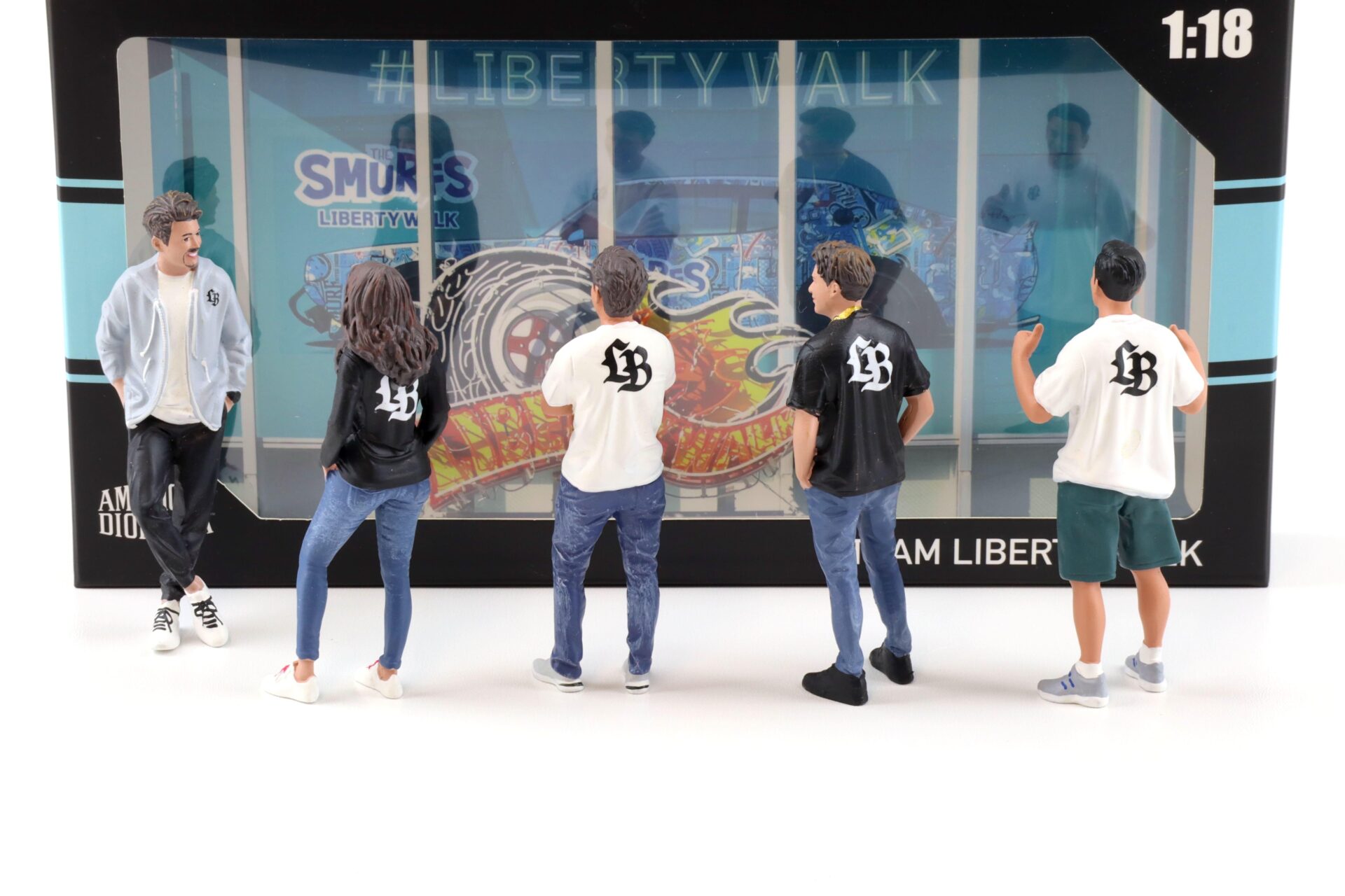 1:18 American Diorama Figuren Team Liberty Walk LBWK Set 5 pcs. Figures AD-90100