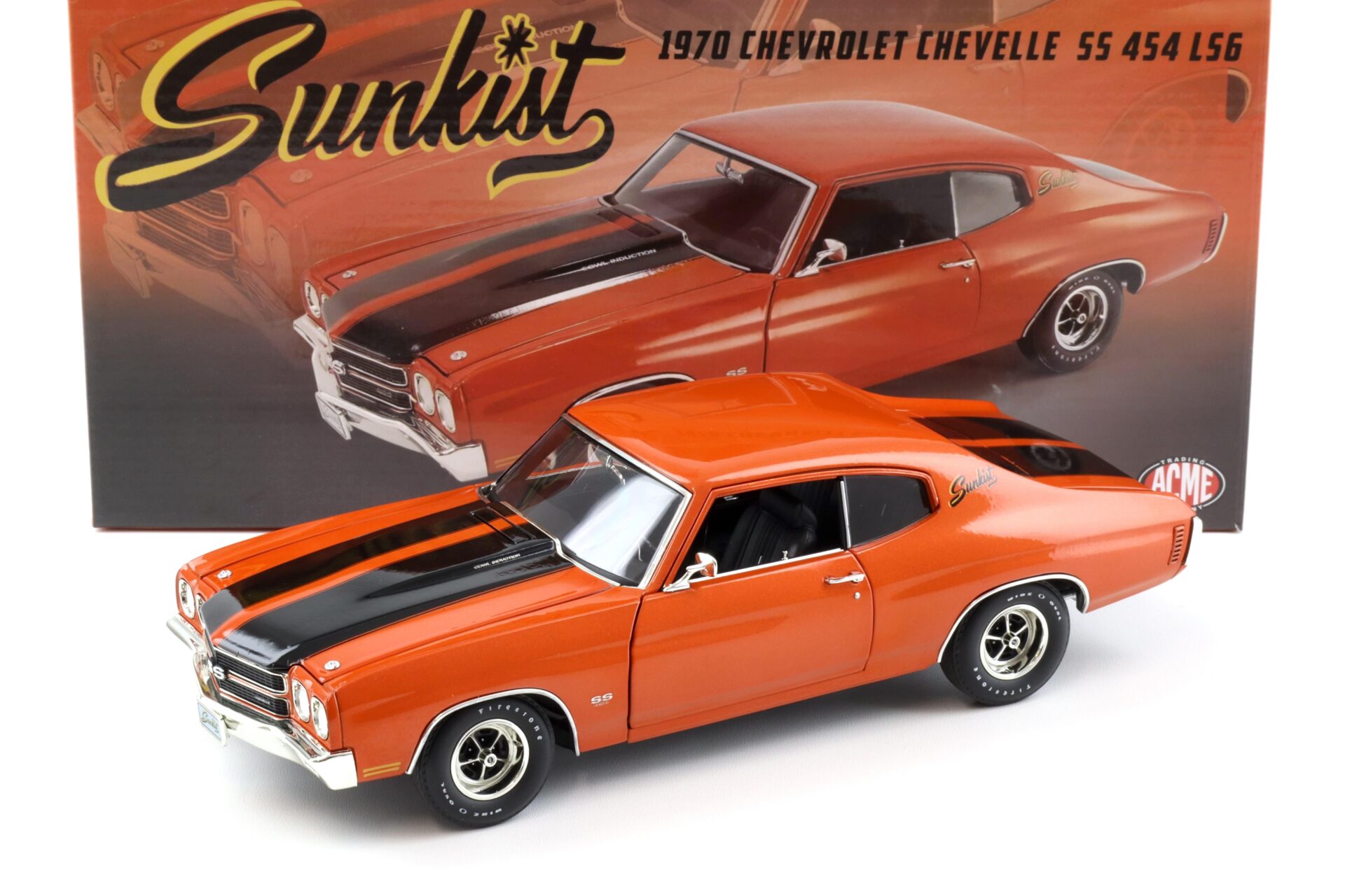 1:18 ACME 1970 Chevrolet Chevelle SS 454 LS6 Coupe Sunkist orange