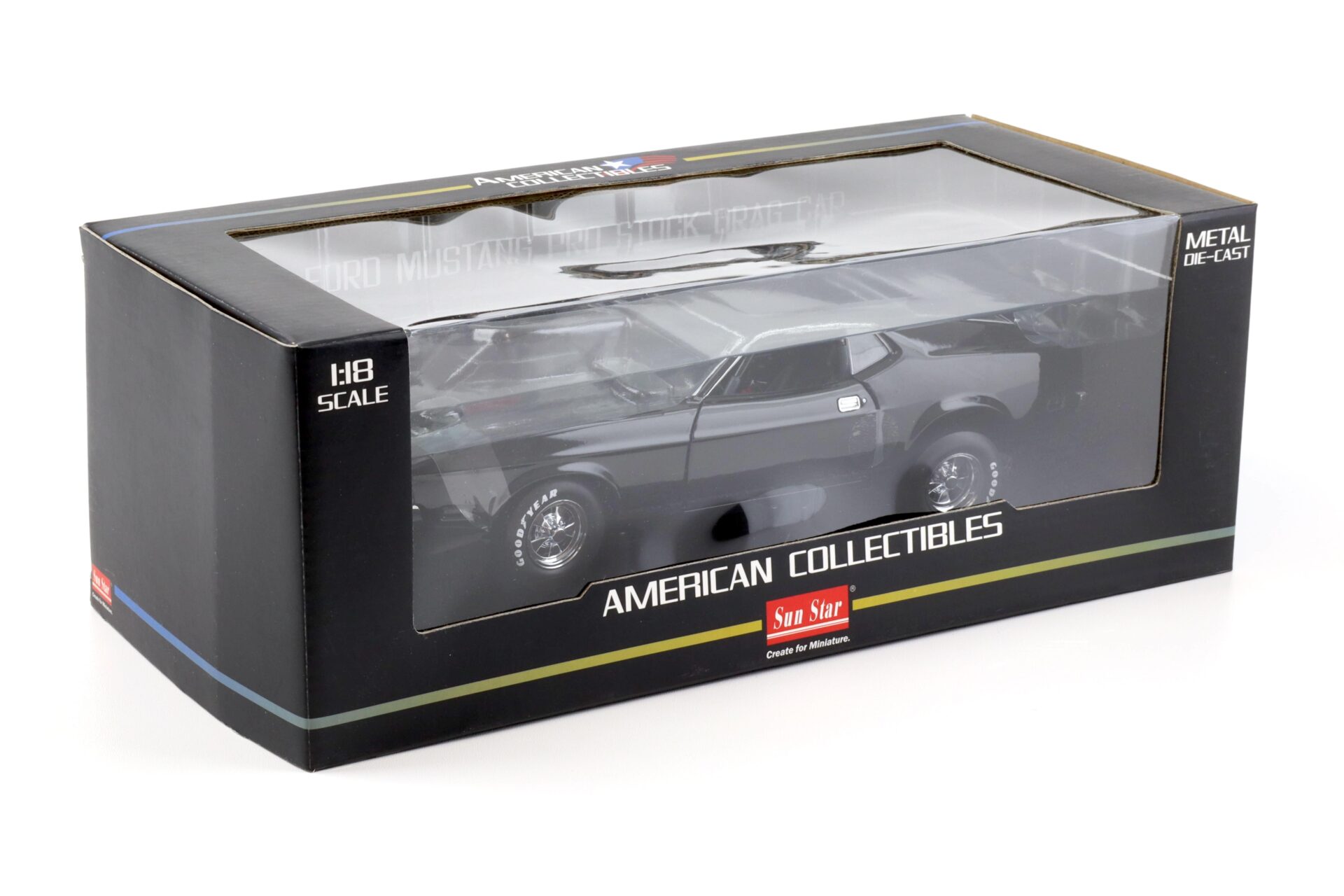 1:18 Sun Star 1971 Ford Mustang Pro Stock Drag Car black 3618