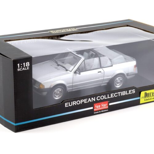 1:18 Sun Star 1984 Ford Escort XR3i Cabriolet silver metallic