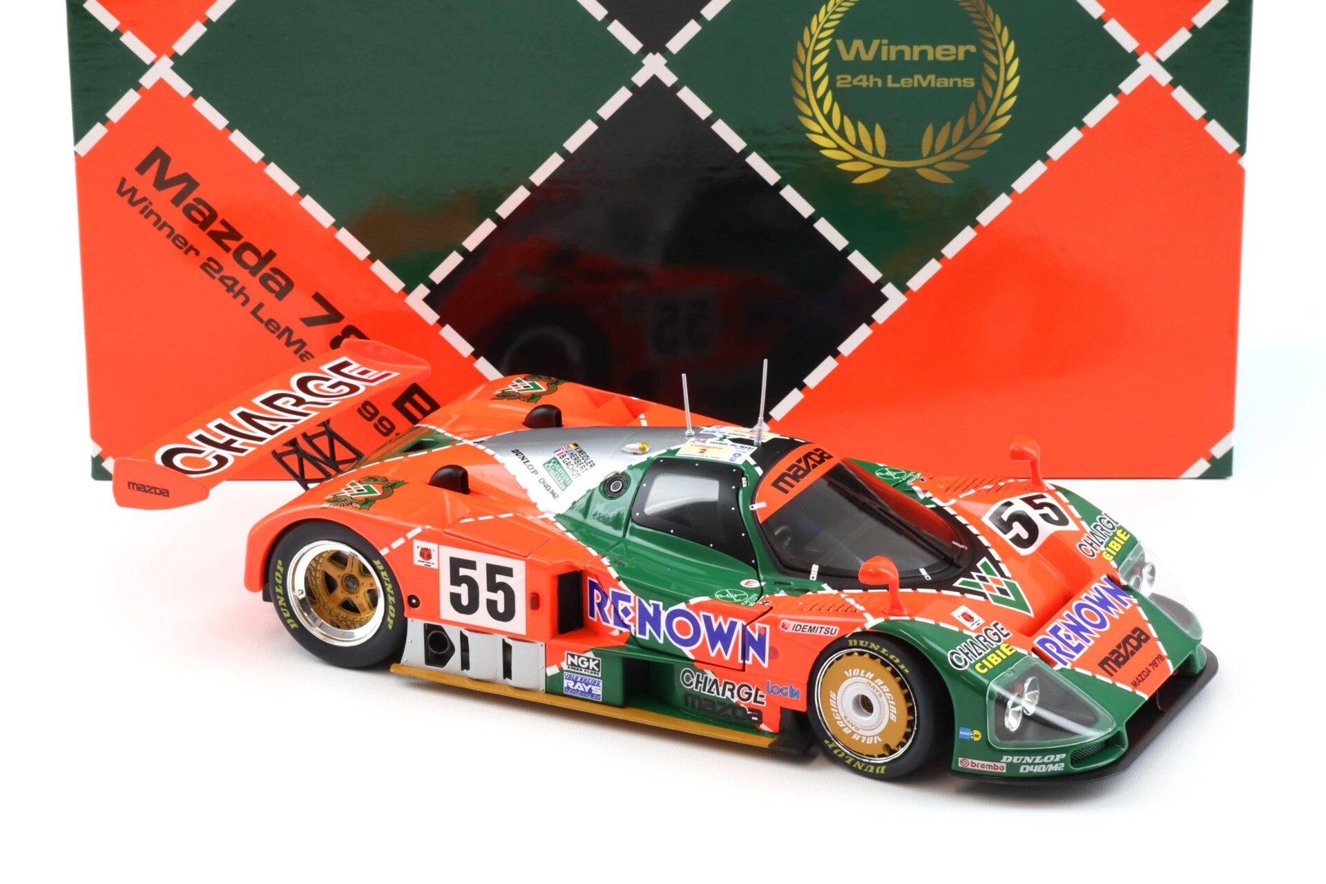 1:18 WERK83 Mazda 787B Winner 24h Le Mans 1991 #55 Weidler/ Herbert Collectors Box