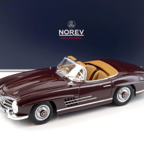 1:18 Norev Mercedes 300 SL Roadster 1957 dark red with Hardtop 183891