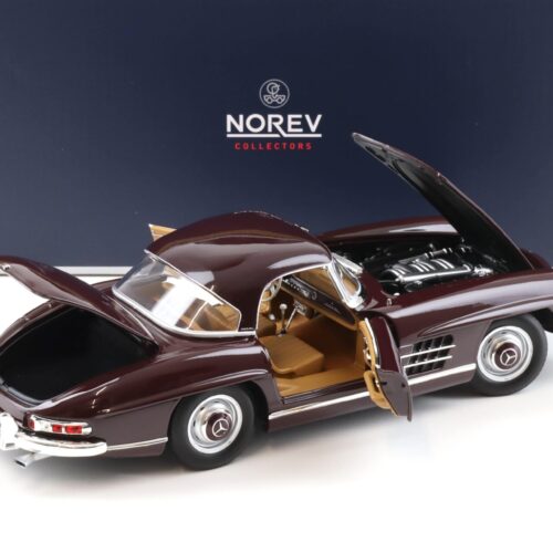1:18 Norev Mercedes 300 SL Roadster 1957 dark red with Hardtop 183891