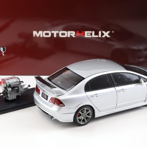 1:18 Motorhelix Honda Civic Type R (FD2) 2007 Early Version Platinum silver metallic M85410