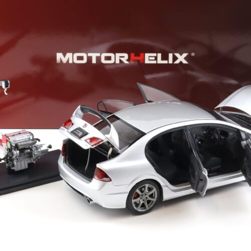 1:18 Motorhelix Honda Civic Type R (FD2) 2007 Early Version Platinum silver metallic M85410