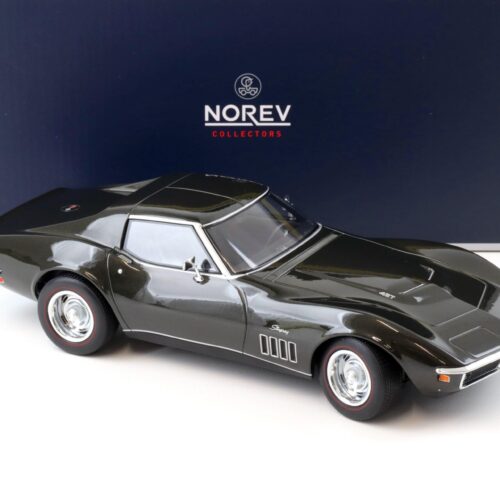 1:18 Norev Chevrolet Corvette C3 Coupe 1969 dark green metallic