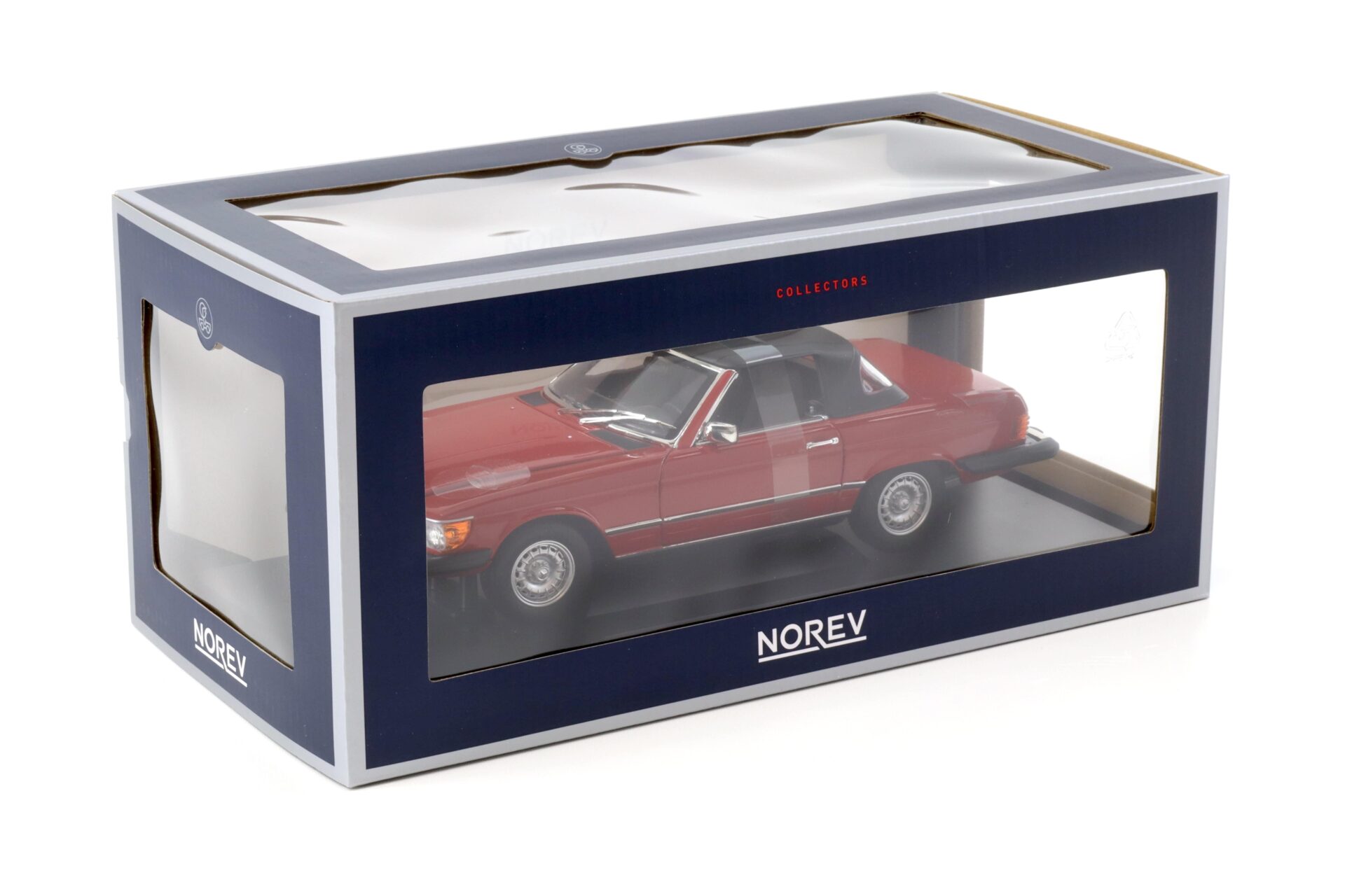 1:18 Norev Mercedes 450SL R107 Cabriolet US Version DALLAS red