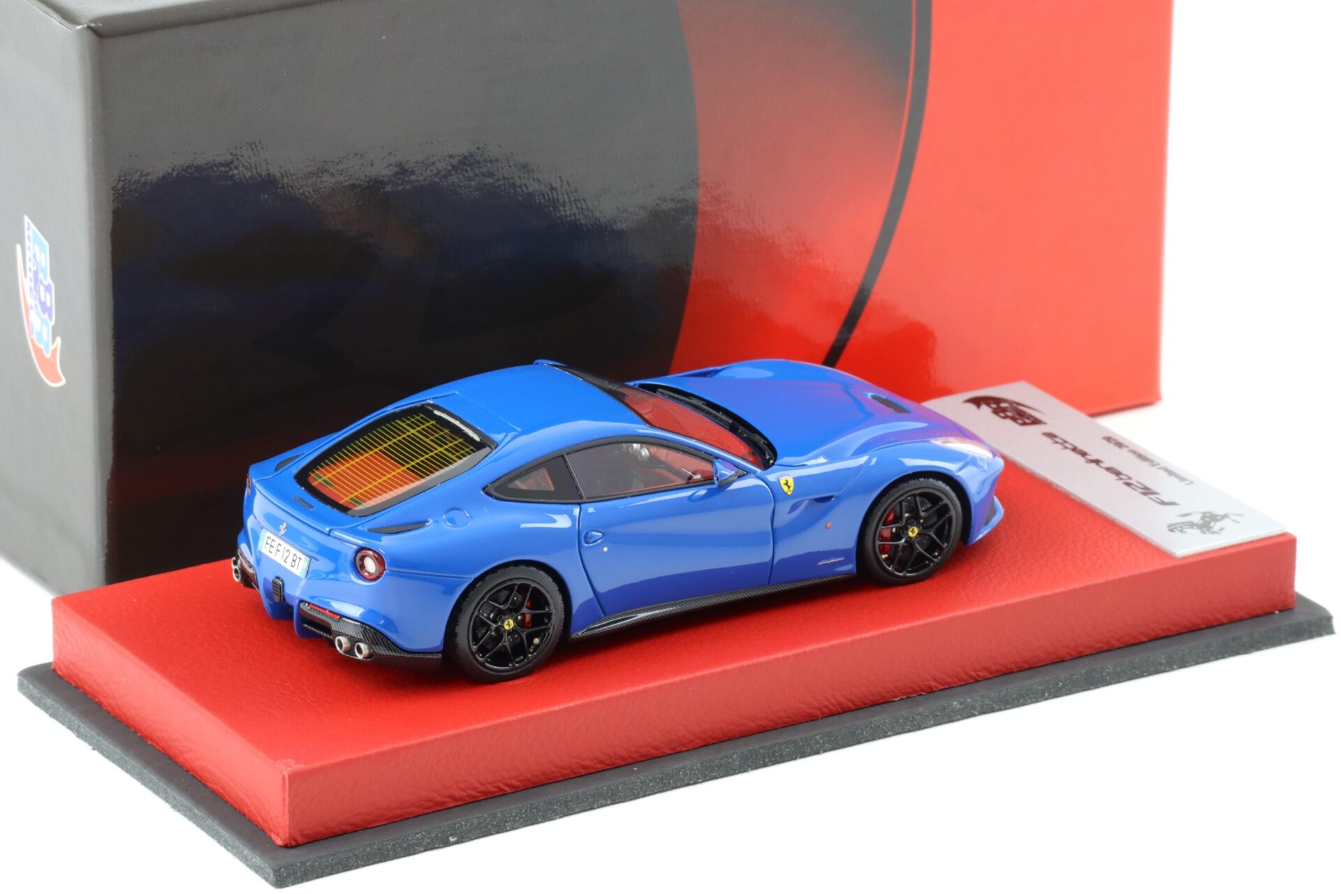 1:43 BBR Ferrari F12 Berlinetta Azzurro Dino/ red Base - Limited 20 pcs.