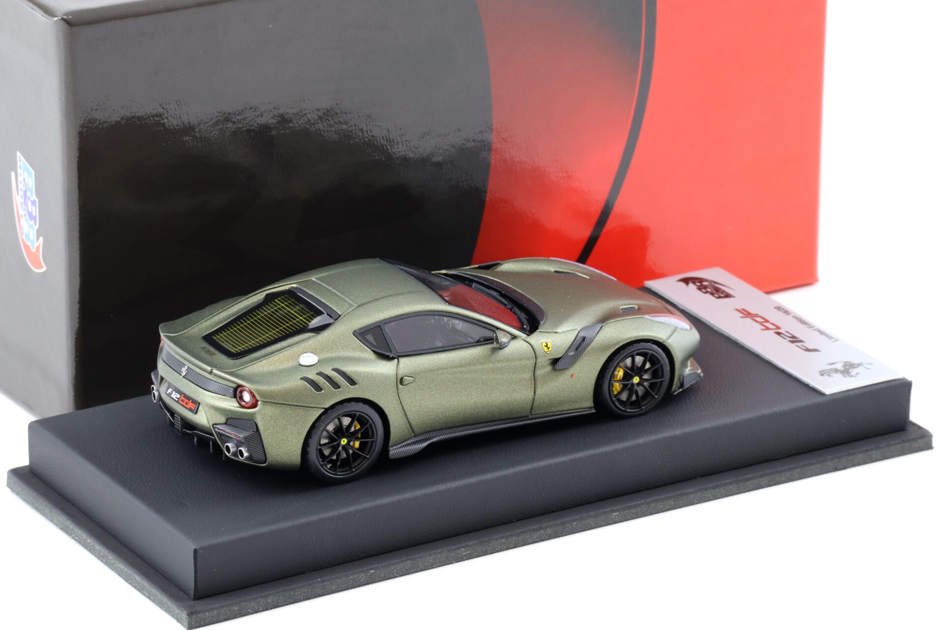 1:43 BBR Ferrari F12 TDF Verde Masoni matt / black Base - Limited 20 pcs.