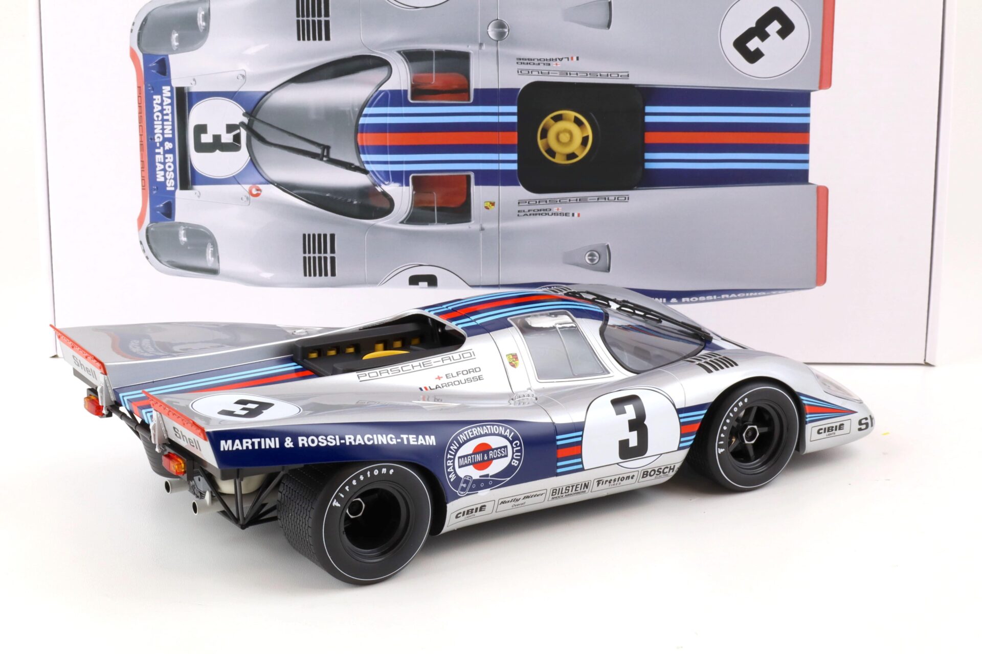 1:12 Norev Porsche 917K Winner 12h Sebring 1971 Elford/ Larrousse #3 Martini Racing 127503