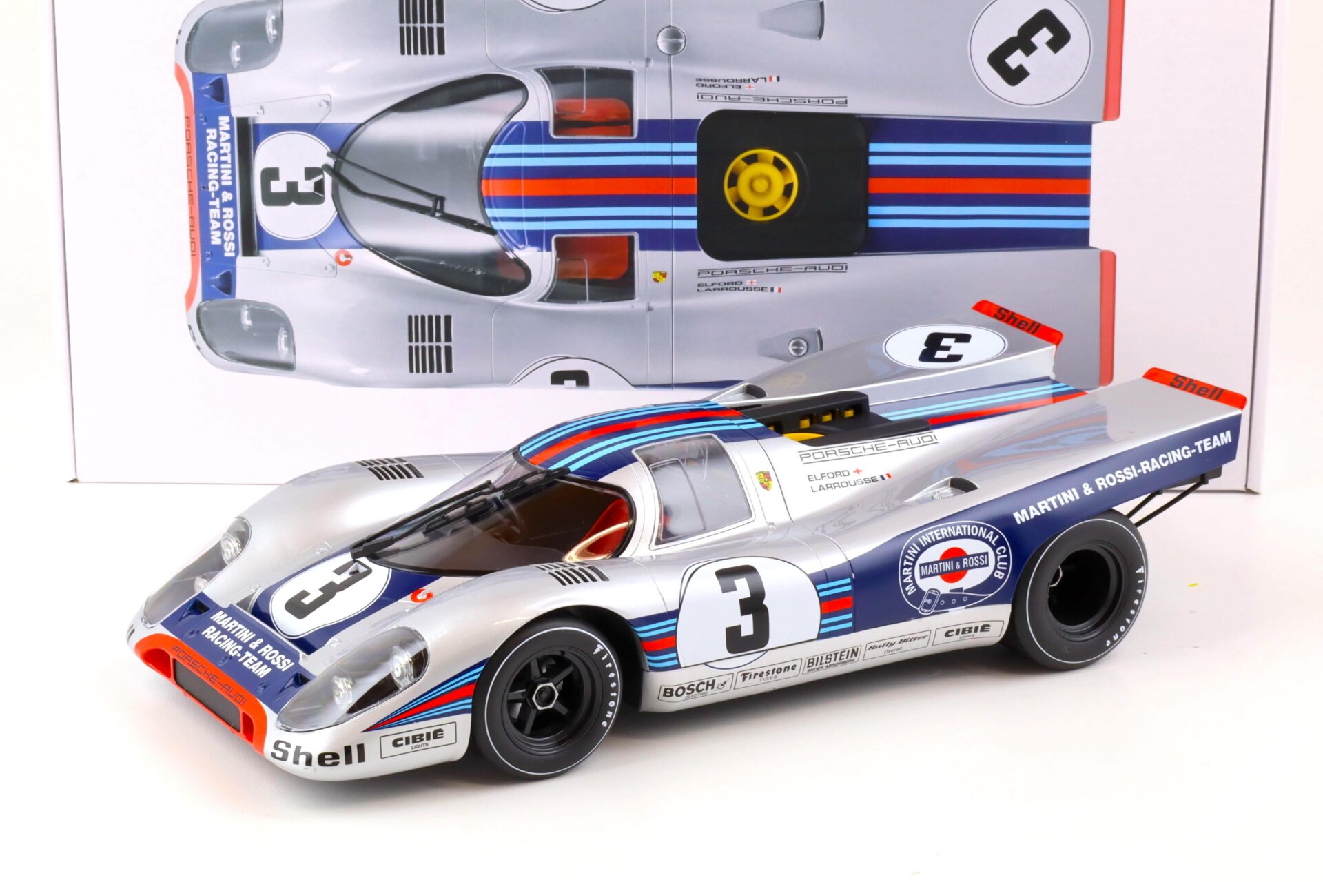 1:12 Norev Porsche 917K Winner 12h Sebring 1971 Elford/ Larrousse #3 Martini Racing 127503