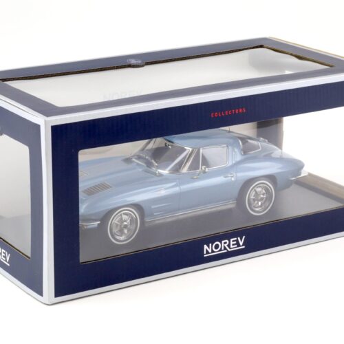 1:18 Norev Chevrolet Corvette Sting Ray Coupe 1963 light blue metallic
