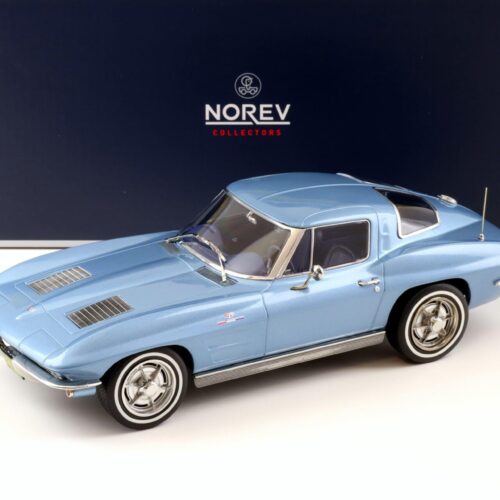1:18 Norev Chevrolet Corvette Sting Ray Coupe 1963 light blue metallic