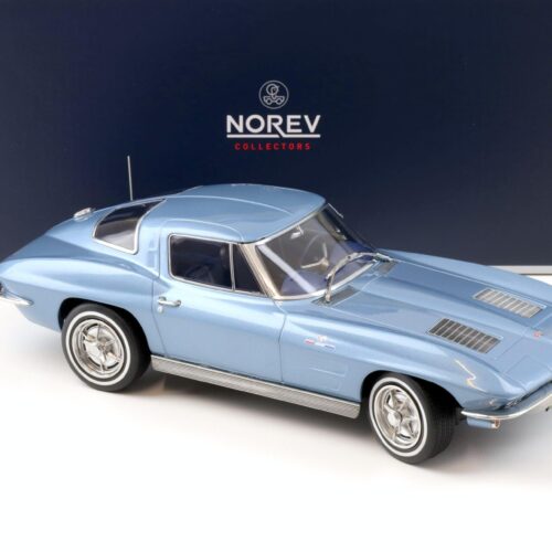 1:18 Norev Chevrolet Corvette Sting Ray Coupe 1963 light blue metallic