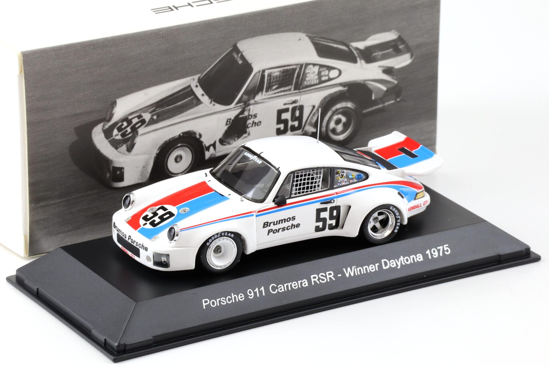ID 97056 orig 1.jpg 1:43 Spark Porsche 911 Carrera RSR Winner Daytona 1975 Brumos #59 MAP Porsche Museum