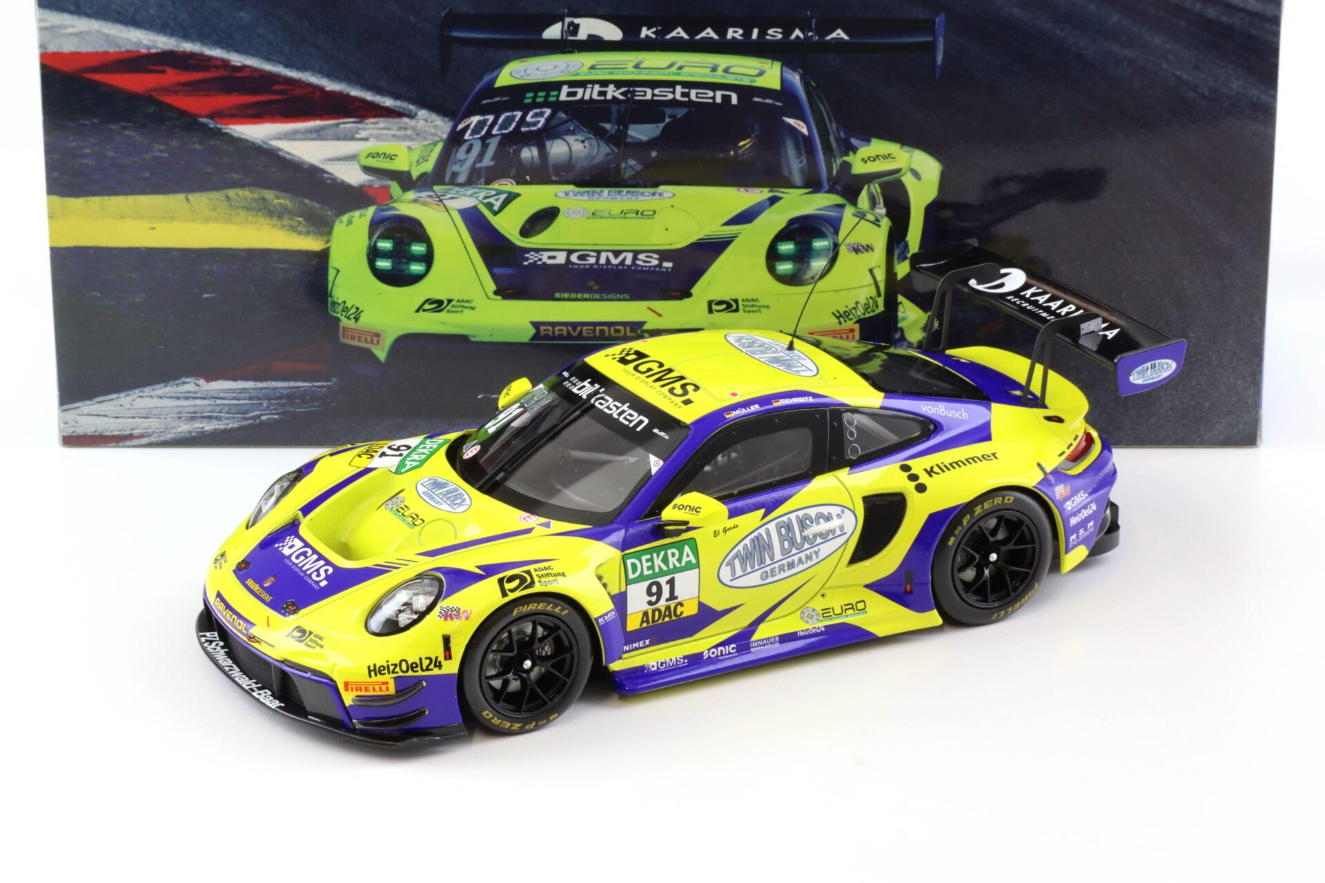 1:18 IXO Porsche 911 992 GT3 R ADAC GT Masters 2023 #91 Gehrsitz/ Müller Twin Busch