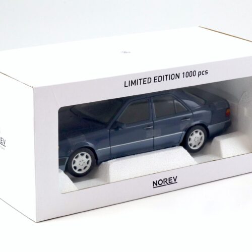 1:18 Norev Mercedes 500 E W124 5.0 V8 Limousine 1990 Nautical blue - Limited 1000 pcs.