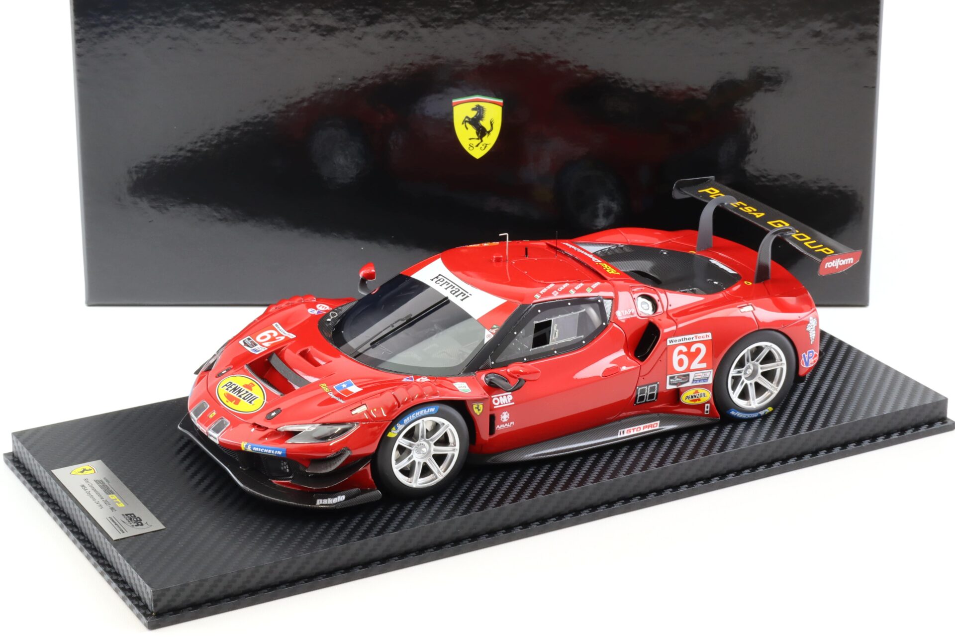 1:18 BBR Competition Ferrari 296 GT3 Risi Competizione 24h IMSA Daytona 2023 #62