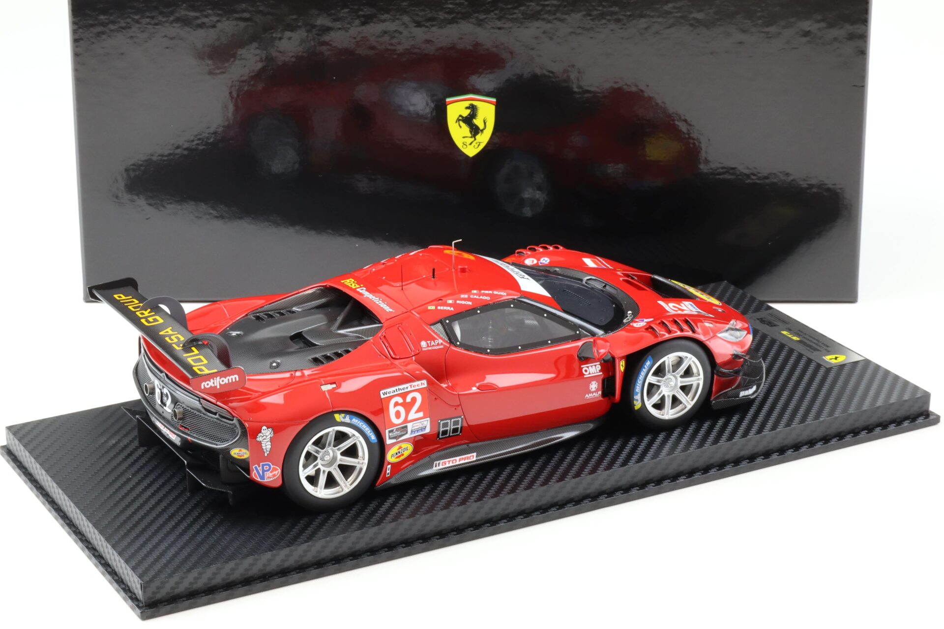 1:18 BBR Competition Ferrari 296 GT3 Risi Competizione 24h IMSA Daytona 2023 #62
