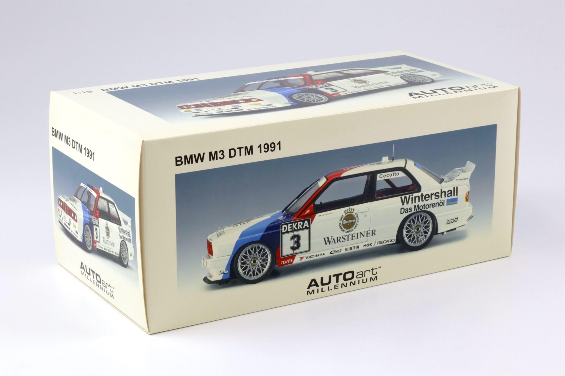 1:18 AUTOart BMW M3 E30 DTM 1991 Warsteiner #3 J.Cecotto 89145