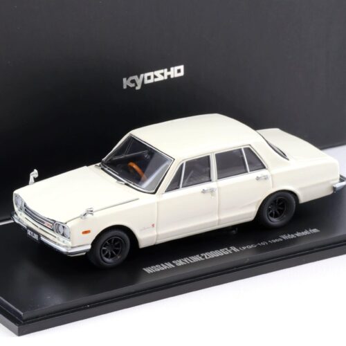 1:43 Kyosho Nissan Skyline 2000 GT-R 4 doors (1969) PGC10 wide wheel white